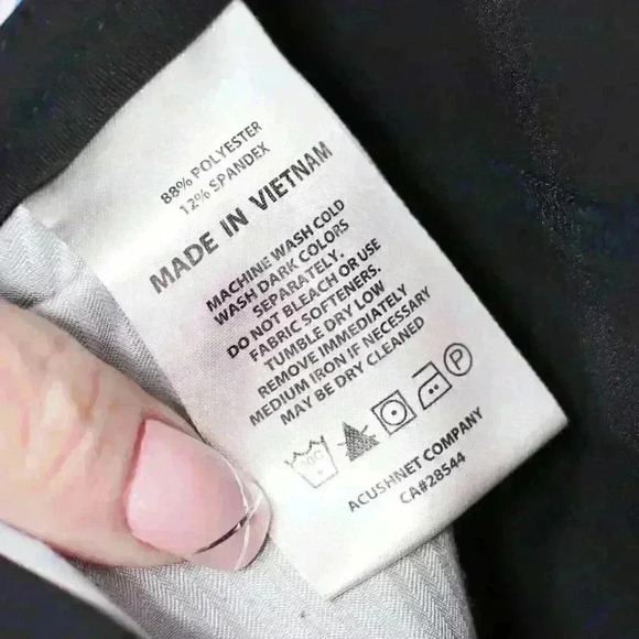 Foot Joy FJ Golf Pants Men’s Athletic Fit Size 35X32 Black Stretch Sports - Picture 10 of 12